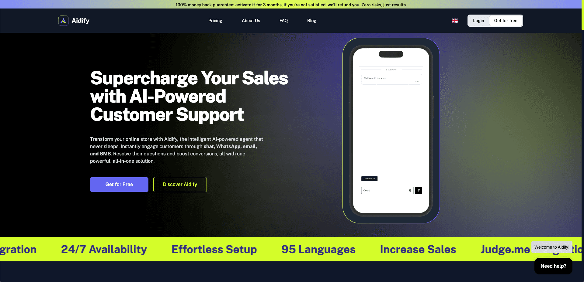 Screenshot del progetto Aidify