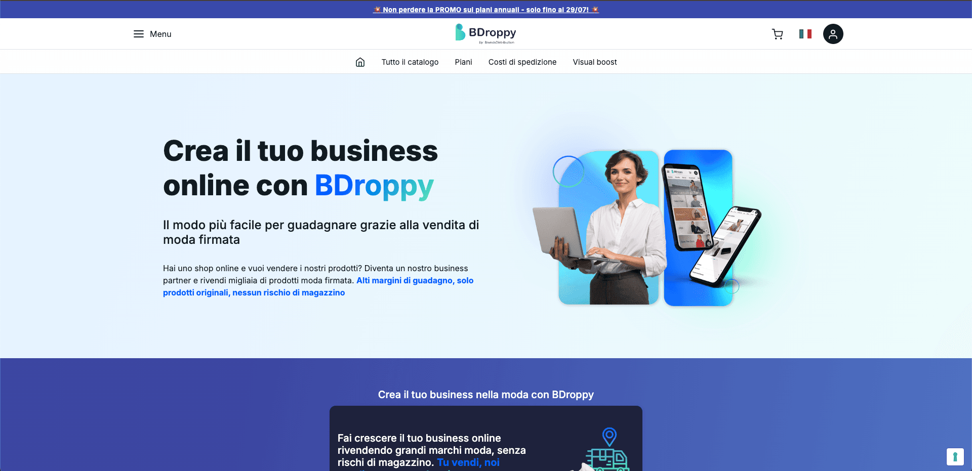 Screenshot del progetto Bdroppy